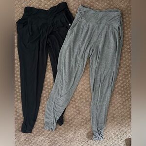 GAIAM black & grey harem joggers